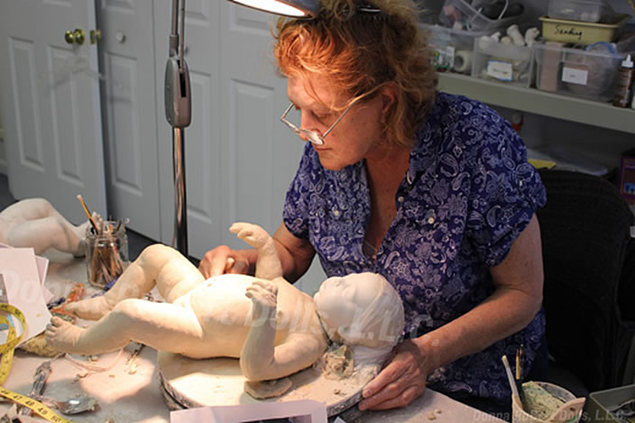 Donna RuBert, sculpting Sarah